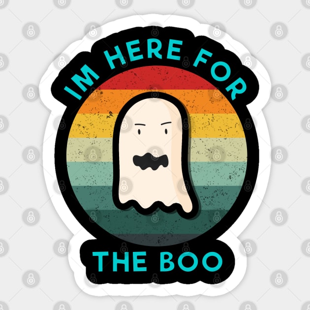 im here for the boo vintage Light blue Sticker by Dolta